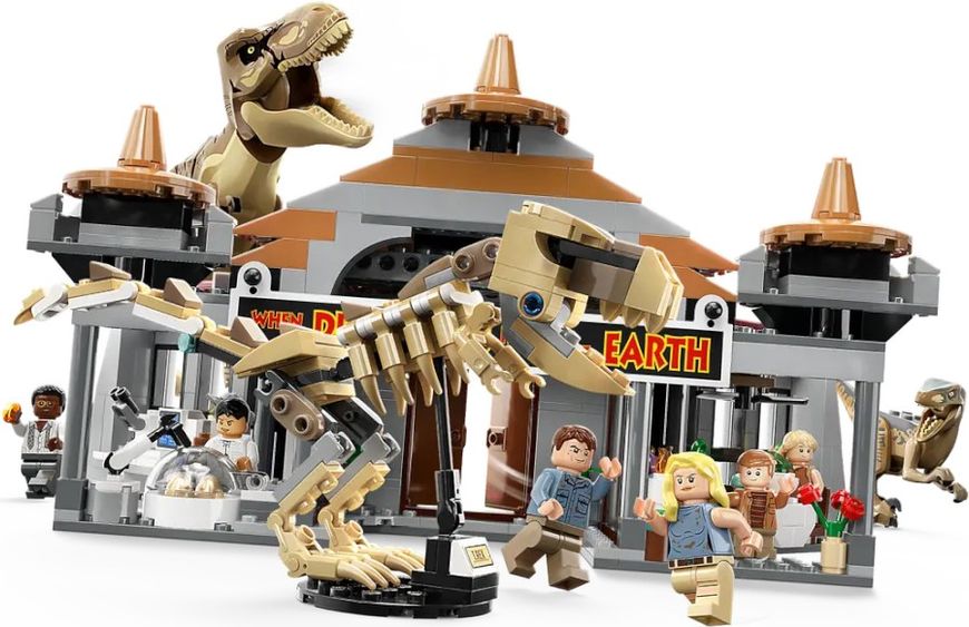 Блоковий конструктор LEGO Центр для відвідувачів: T. Рекс та атака ящера (76961)