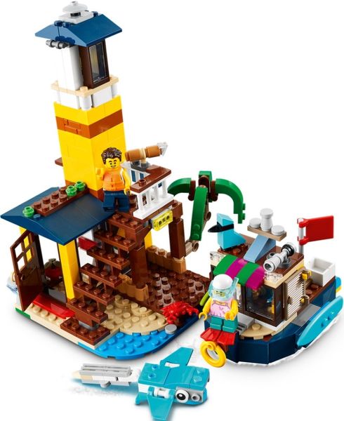 Блоковий конструктор LEGO Пляжний будиночок серферів (31118)