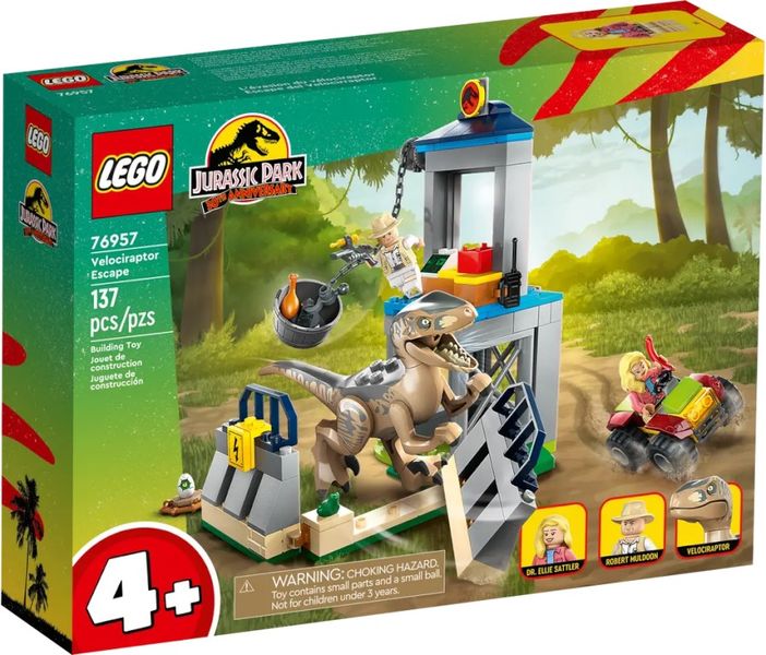 Блоковий конструктор LEGO Jurassic World Втеча велоцираптора (76957)