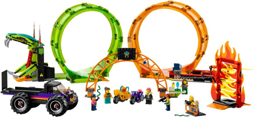 Блоковий конструктор LEGO Трюкова арена Подвійна петля (60339)