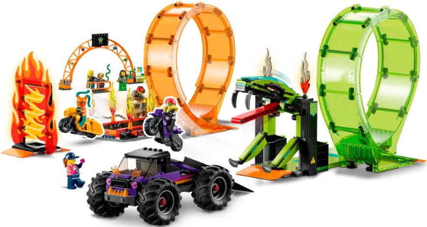 Блоковий конструктор LEGO Трюкова арена Подвійна петля (60339)