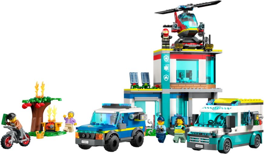 Блоковий конструктор LEGO City Центр управління рятувальним транспортом (60371)