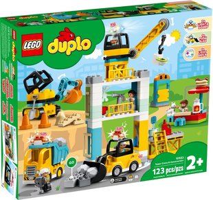 Блоковий конструктор LEGO Duplo Town Підйомний кран та будівництво (10933)