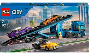 Блоковий конструктор LEGO City Вантажівка-транспортер зі спортивними авто (60408)