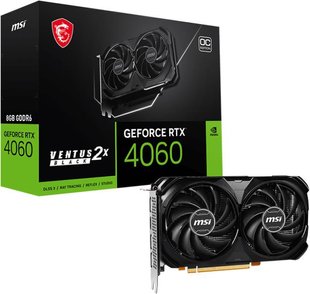 Відеокарта MSI GeForce RTX 4060 VENTUS 2X BLACK 8G OC (912-V516-092)