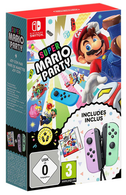 Гра для Nintendo Switch Super Mario Party + Joy-Con Controller Pastel Purple/Pastel Green (10012579)