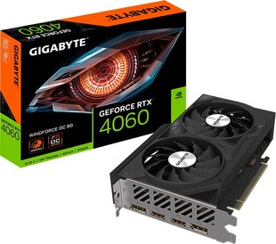 Відеокарта GIGABYTE GeForce RTX 4060 WINDFORCE OC 8G (GV-N4060WF2OC-8GD)