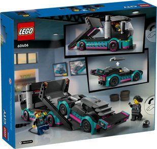 Блоковий конструктор LEGO City Автомобіль для перегонів й автовоз (60406)