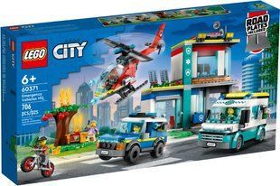 Блоковий конструктор LEGO City Центр управління рятувальним транспортом (60371)