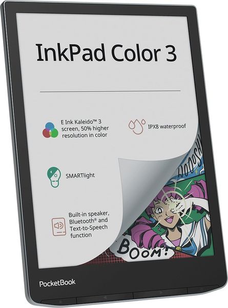 Електронна книга з підсвічуванням PocketBook 743K InkPad Color 3, Stormy Sea (PB743K3-1-CIS) (PB743K3-1-WW)