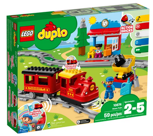 Блоковий конструктор LEGO DUPLO Town Потяг на паровій тязі (10874)