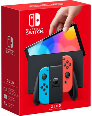 Портативна ігрова приставка Nintendo Switch OLED with Neon Blue and Neon Red Joy-Con (045496453442)